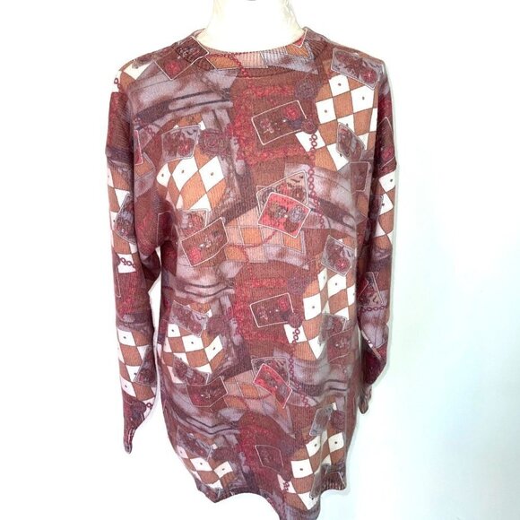 Minali Angora Blend Tunic Sweater Womens Size Large L Vintage Pink Made In Korea - Picture 12 of 13